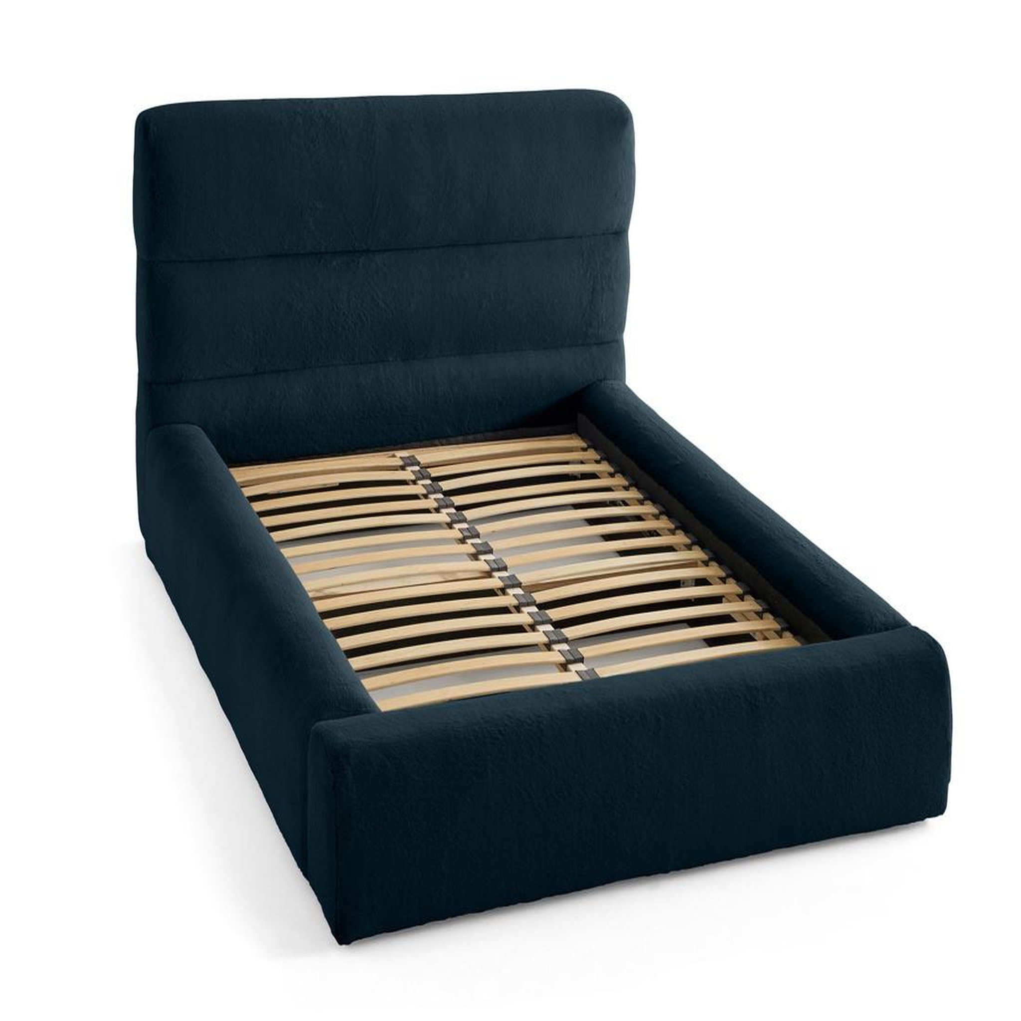 Voir la diapositive 3 : LISA DESIGN Sunset - lit coffre - 160x200 cm - sommier inclus - en fausse fourrure