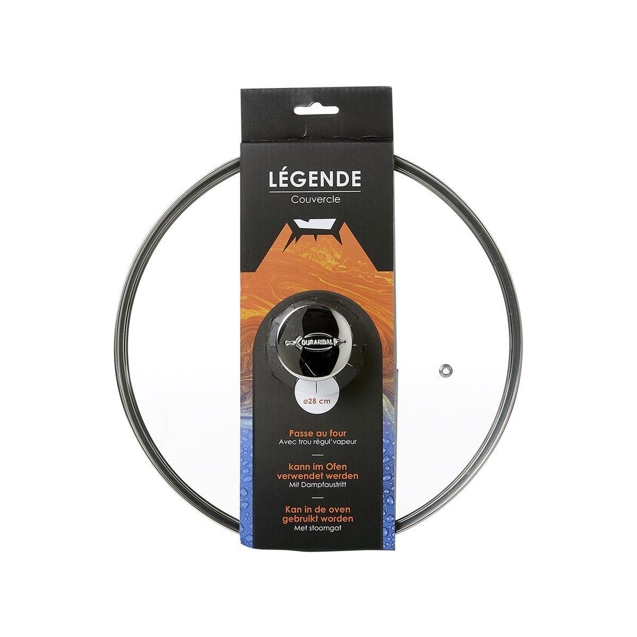 Voir la diapositive 2 : Durandal Couvercle universel 28cm Legende Verre