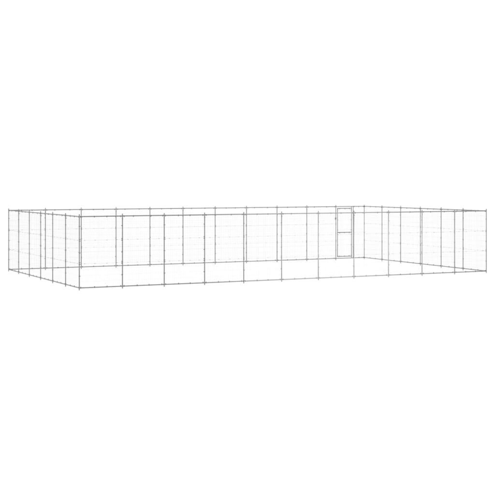 Voir la diapositive 4 : VIDAXL Chenil exterieur Acier galvanise 79,86 m²