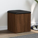 VIDAXL Banc de rangement chene marron 42x42x45 cm bois d'ingenierie