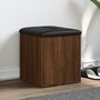 Voir la diapositive 1 : VIDAXL Banc de rangement chene marron 42x42x45 cm bois d'ingenierie