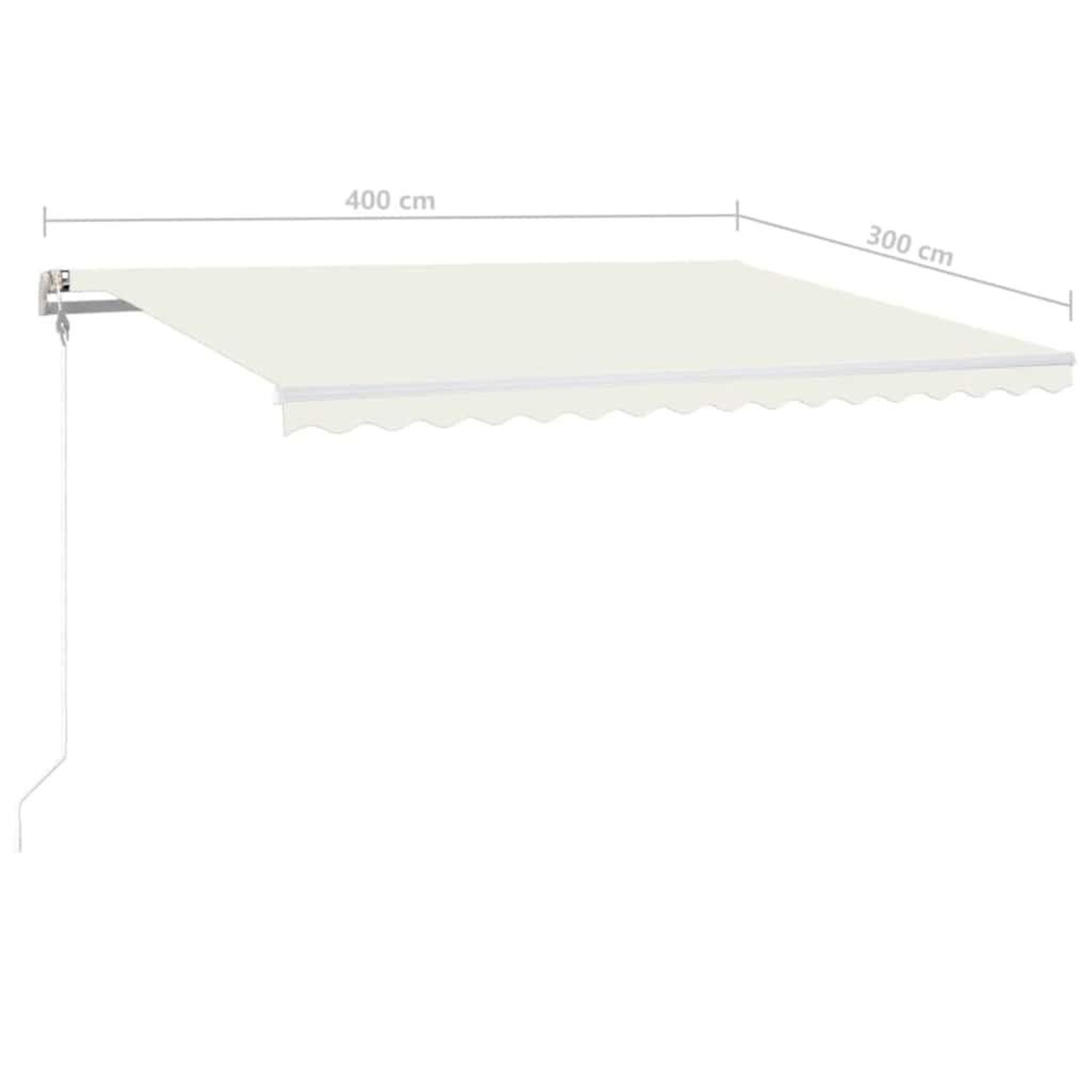 Voir la diapositive 6 : VIDAXL Auvent automatique avec capteur de vent et LED 400x300 cm Creme