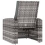 Voir la diapositive 5 : VIDAXL Fauteuil inclinable de jardin avec coussins gris resine tressee