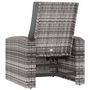 Voir la diapositive 5 : VIDAXL Fauteuil inclinable de jardin avec coussins gris resine tressee