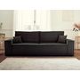 Voir la diapositive 5 : BEST MOBILIER Dellia - canapé 3 places convertible - avec coffre - en velours côtelé - style contemporain
