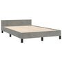 Voir la diapositive 4 : VIDAXL Cadre de lit sans matelas gris clair 120x200 cm velours