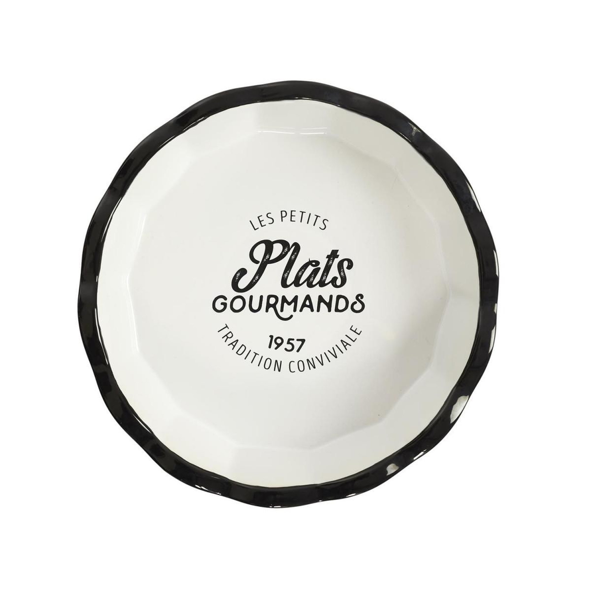 Voir la diapositive 2 : COOK CONCEPT Plat rond en céramique  gourmand  25cm blanc
