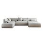 Voir la diapositive 6 : LISA DESIGN Onyx - canapé panoramique d'angle gauche 7 places - en tissu