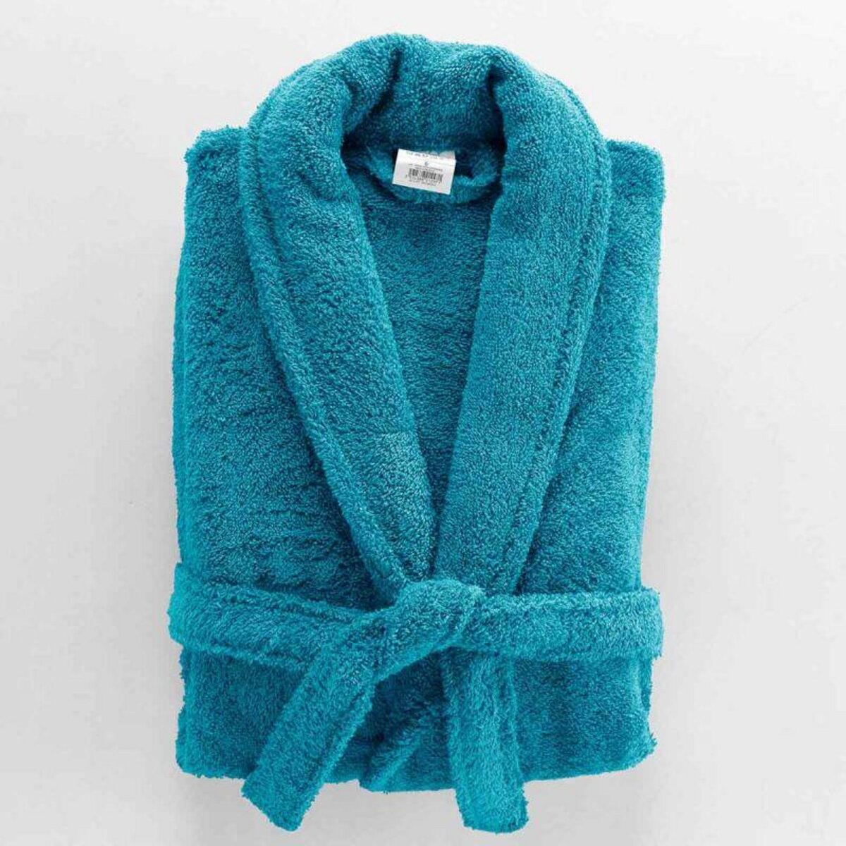 Paris Prix Peignoir Col Ch le en Coton Tendresse Bleu Paon pas