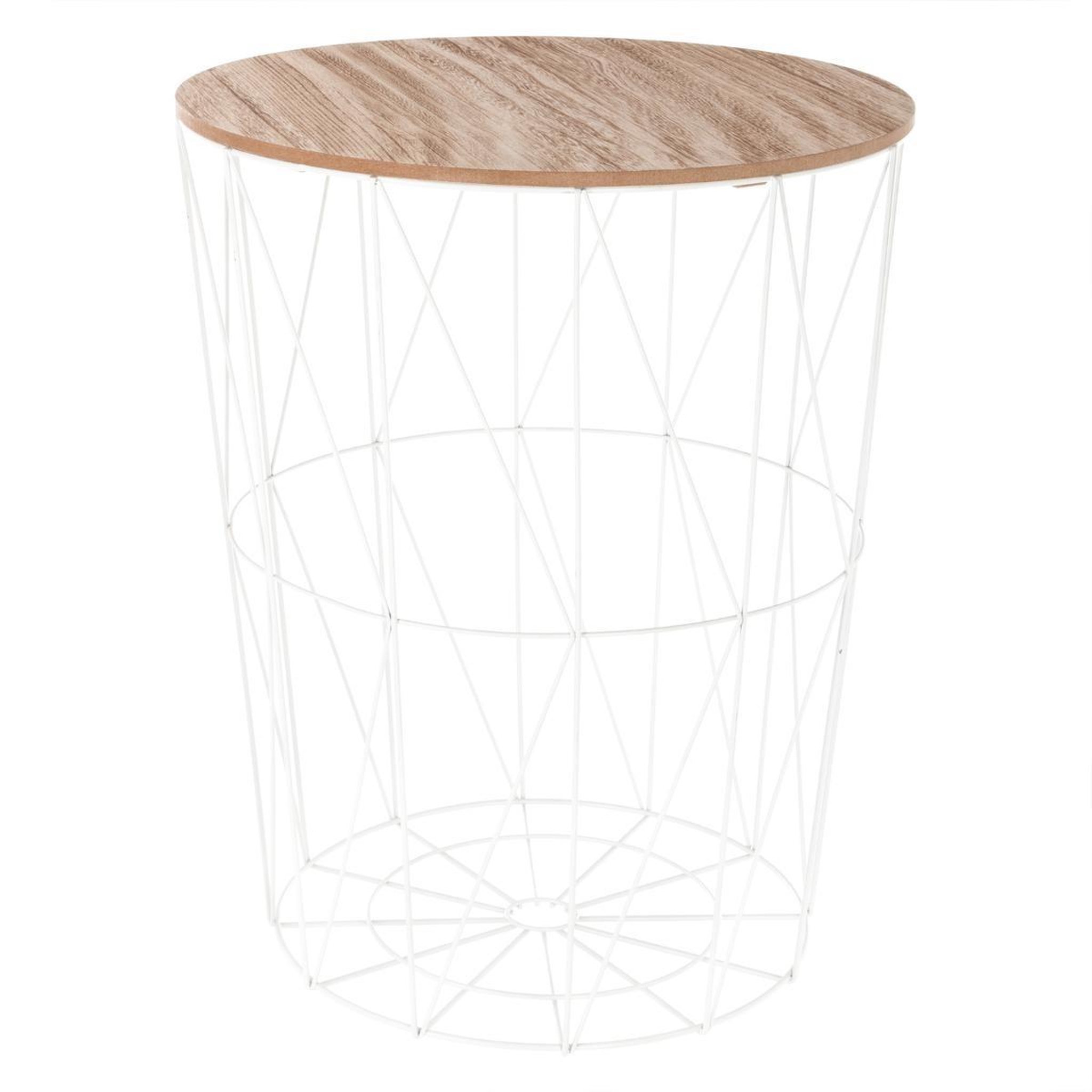 ATMOSPHERA Table d'appoint design  kumi  57cm blanc