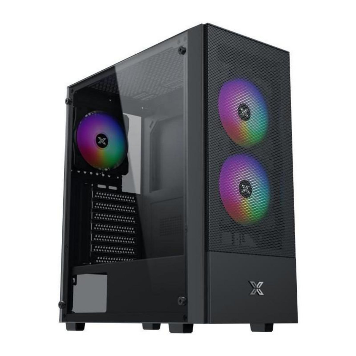 Xigmatek Boîtier PC Moyen Tour sans alim - XIGMATEK HERO II Air 3F (Noir) - ATX/Micro ATX - 3x120mm FRGB - Mesh - USB 3.0/2.0