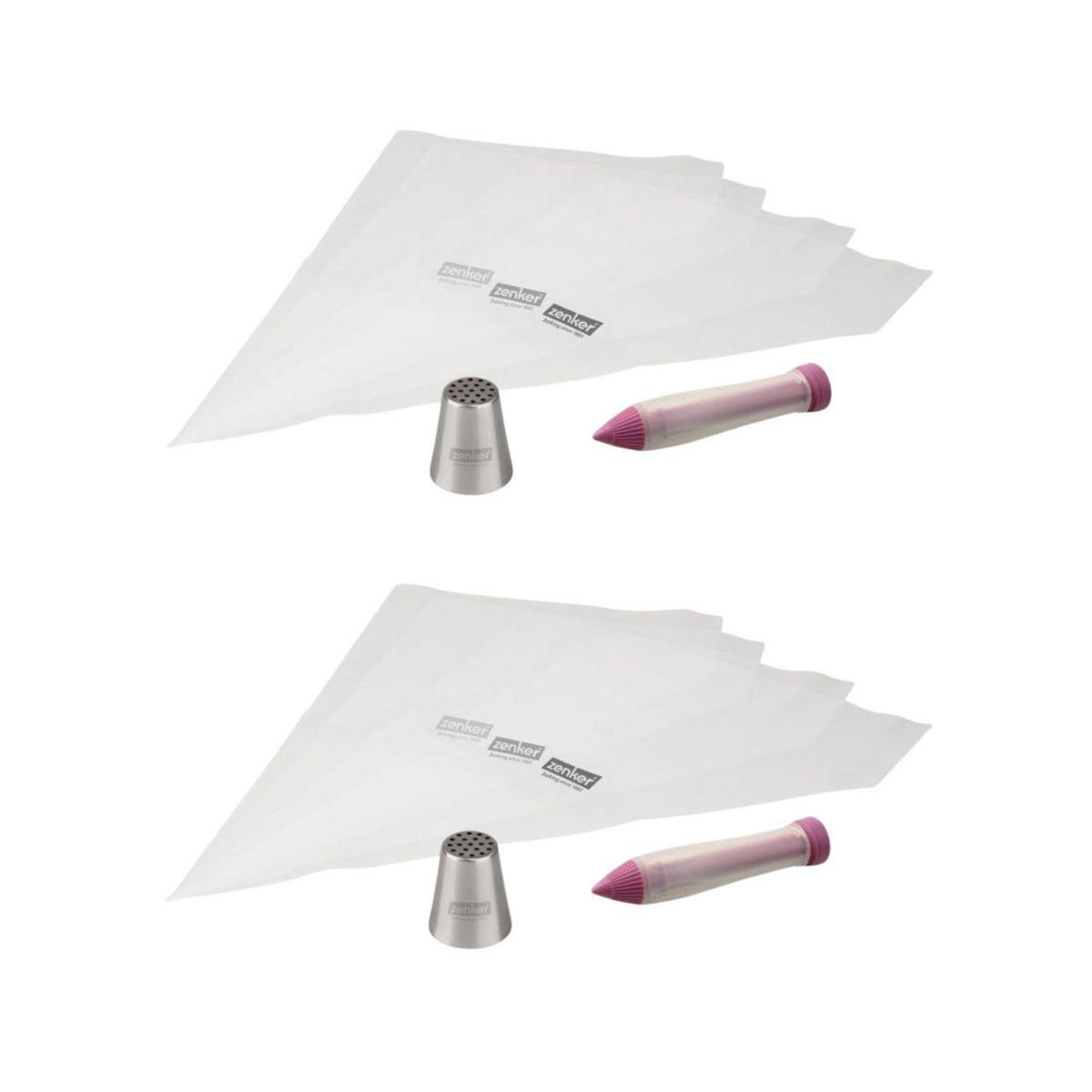 ZENKER Set de 2 poches à douilles et stylo de décoration Zenker Spécial Football