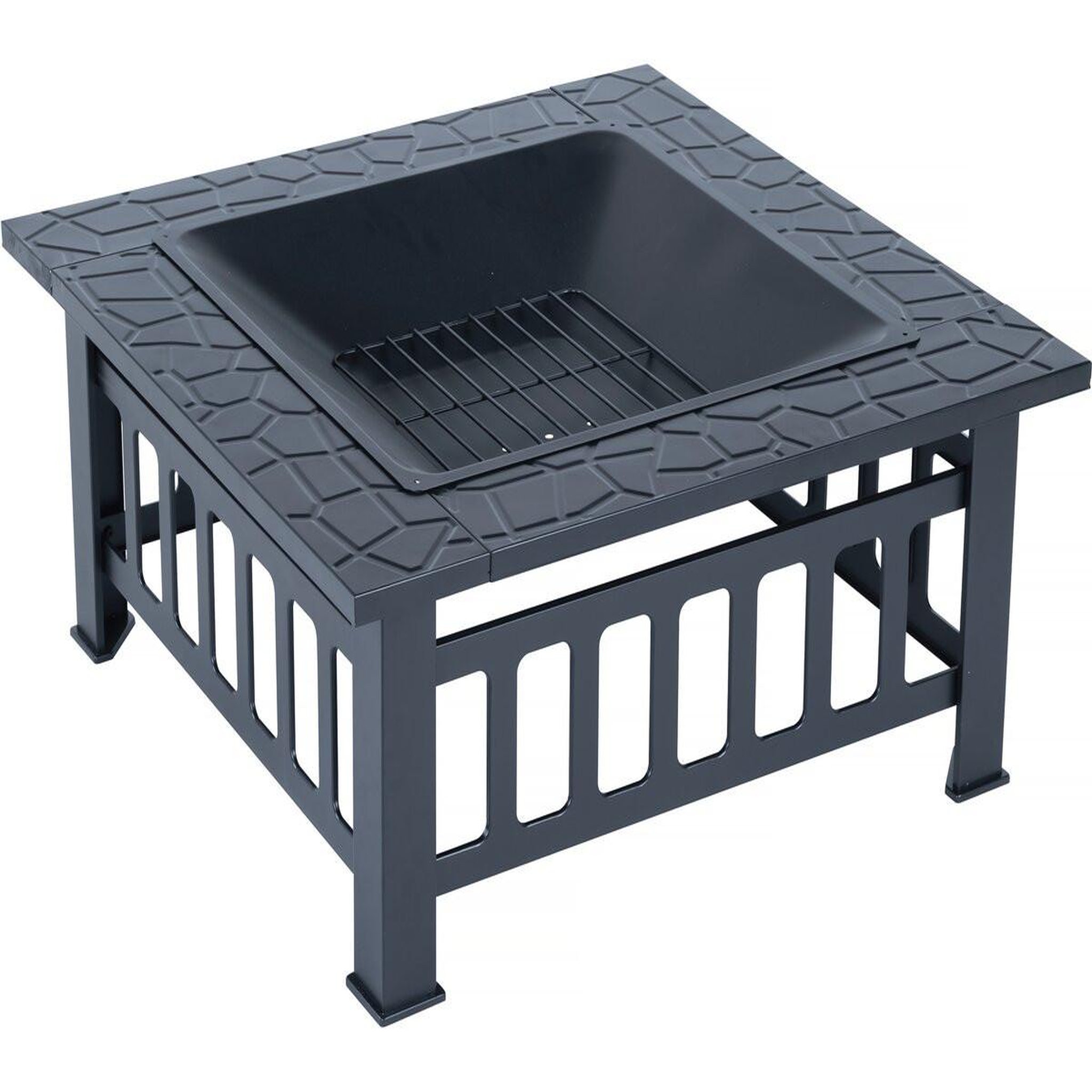 Voir la diapositive 3 : Habitat et Jardin Brasero avec couvercle anti braise  flaméo  - noir