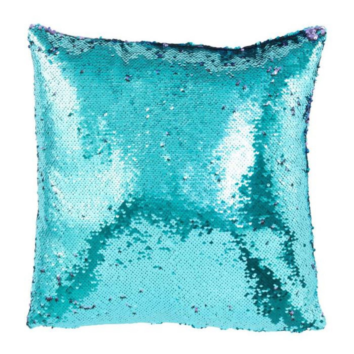 Paris Prix Coussin Déco Réversible  Sequin  45x45cm Bleu & Mauve