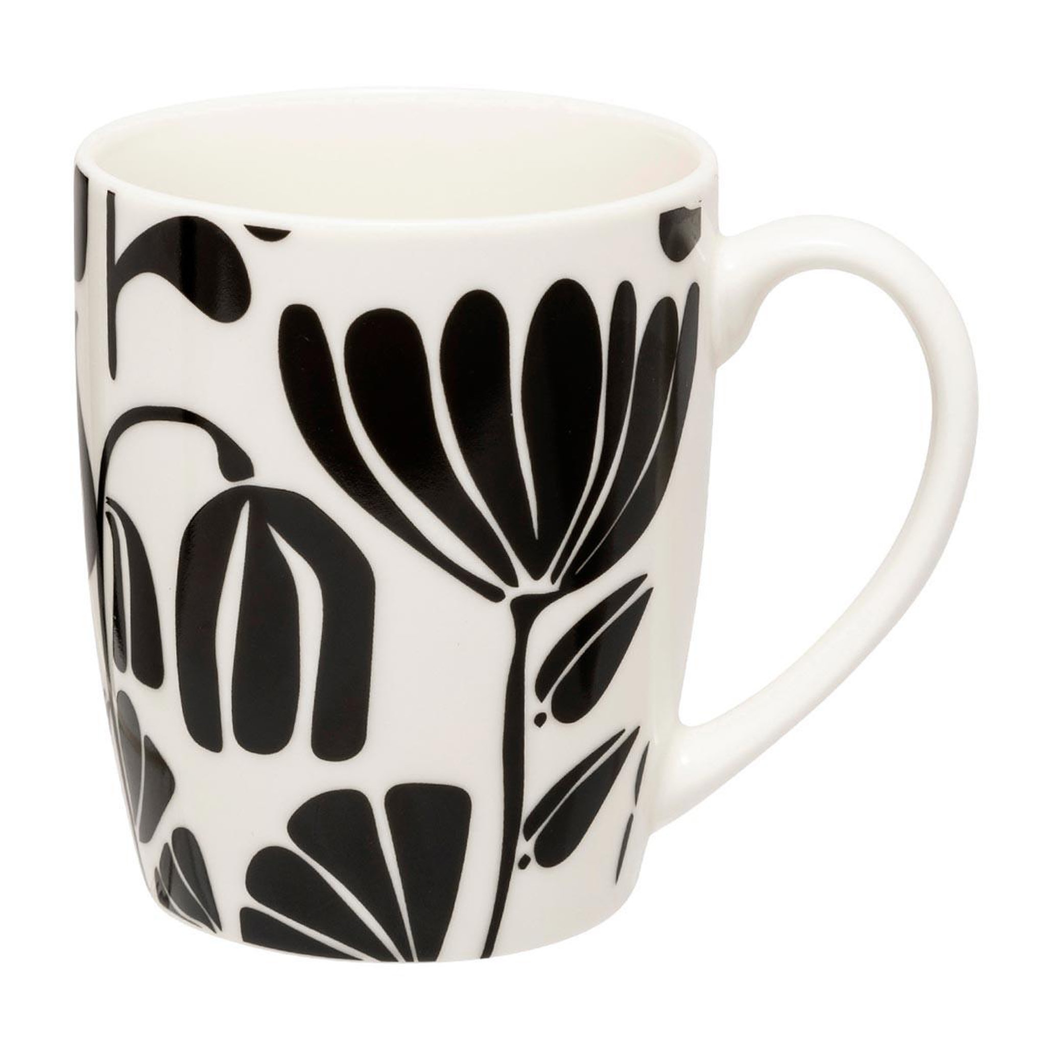 Voir la diapositive 2 : SECRET DE GOURMET Lot de 6 mugs  twisted lime  37cl noir & blanc