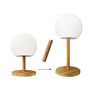 Voir la diapositive 4 : Lumisky Lampe de table LED LUNY Bois Bambou H28CM