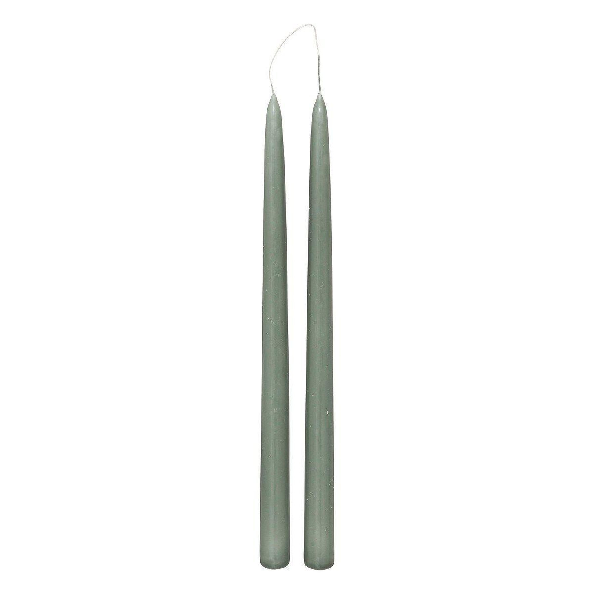 ATMOSPHERA Lot de 2 Bougies Bâton  Hugo  30cm Vert Céladon