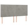 Voir la diapositive 4 : VIDAXL Tete de lit a LED Gris clair 180x5x118/128 cm Velours