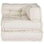 Voir la diapositive 2 : VIDAXL Pouf modulaire creme 70x70x54 tissu