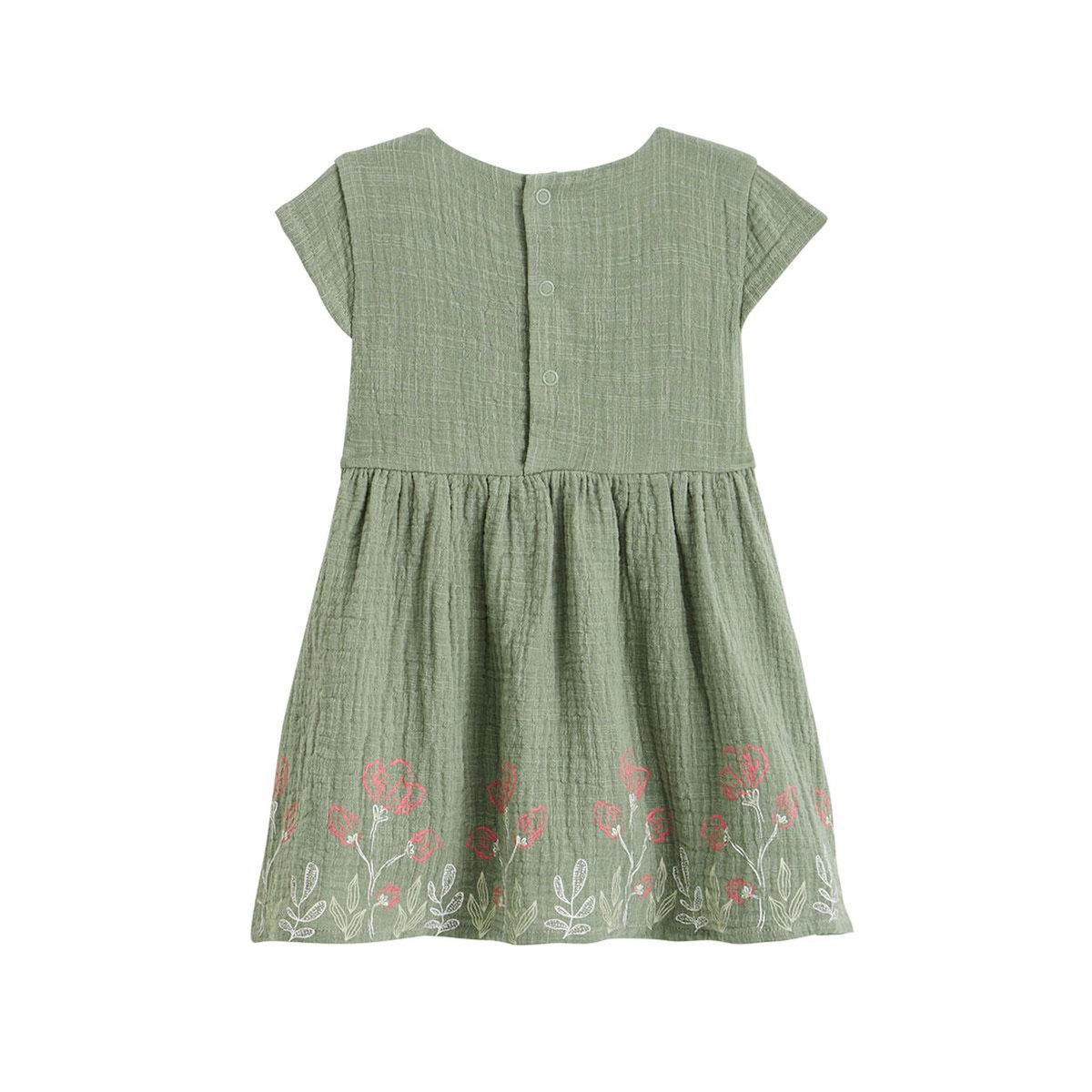 Petit Béguin Robe enfant en gaze de coton Anaelle