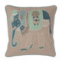 Voir la diapositive 1 : Paris Prix Coussin Design Éléphant  Mediterranean  Gris & Bleu