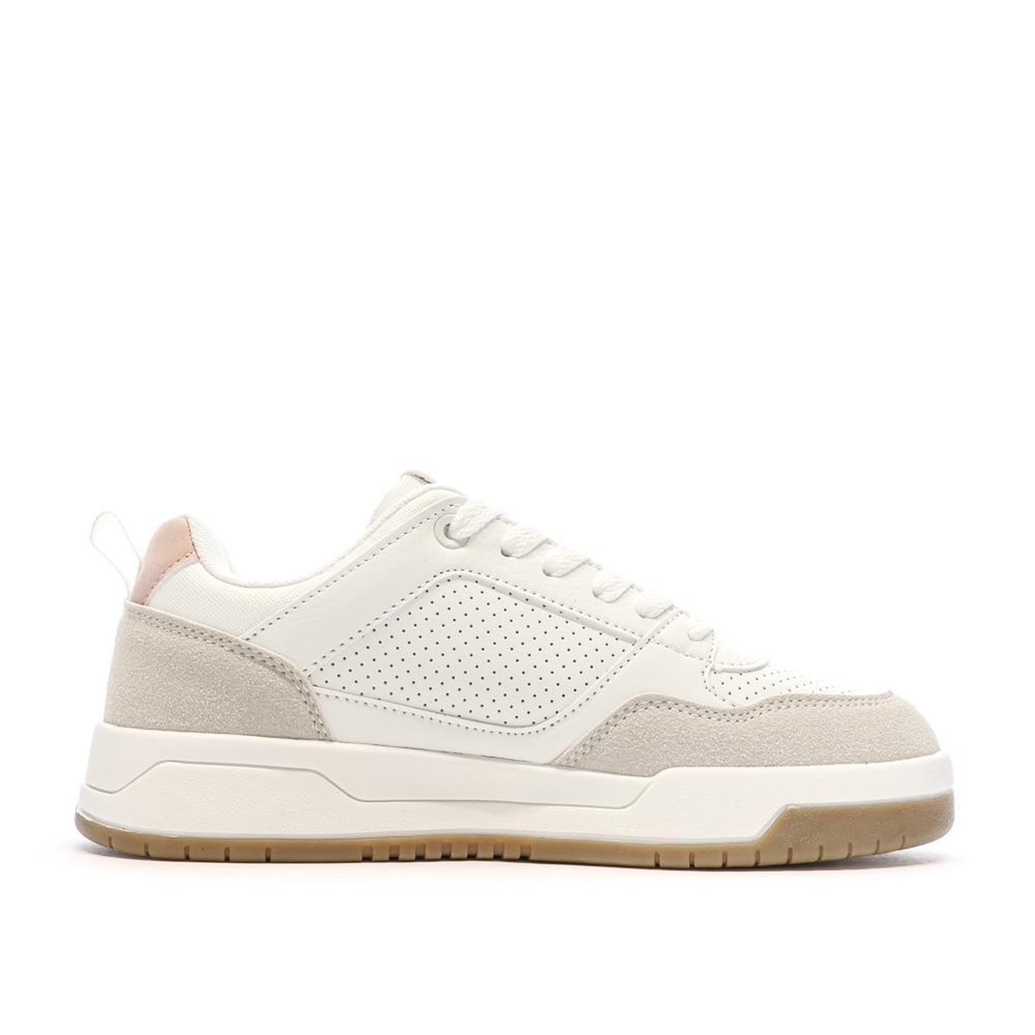 Voir la diapositive 3 : KAPPA Baskets blanches/beiges/roses femme kappa manisw
