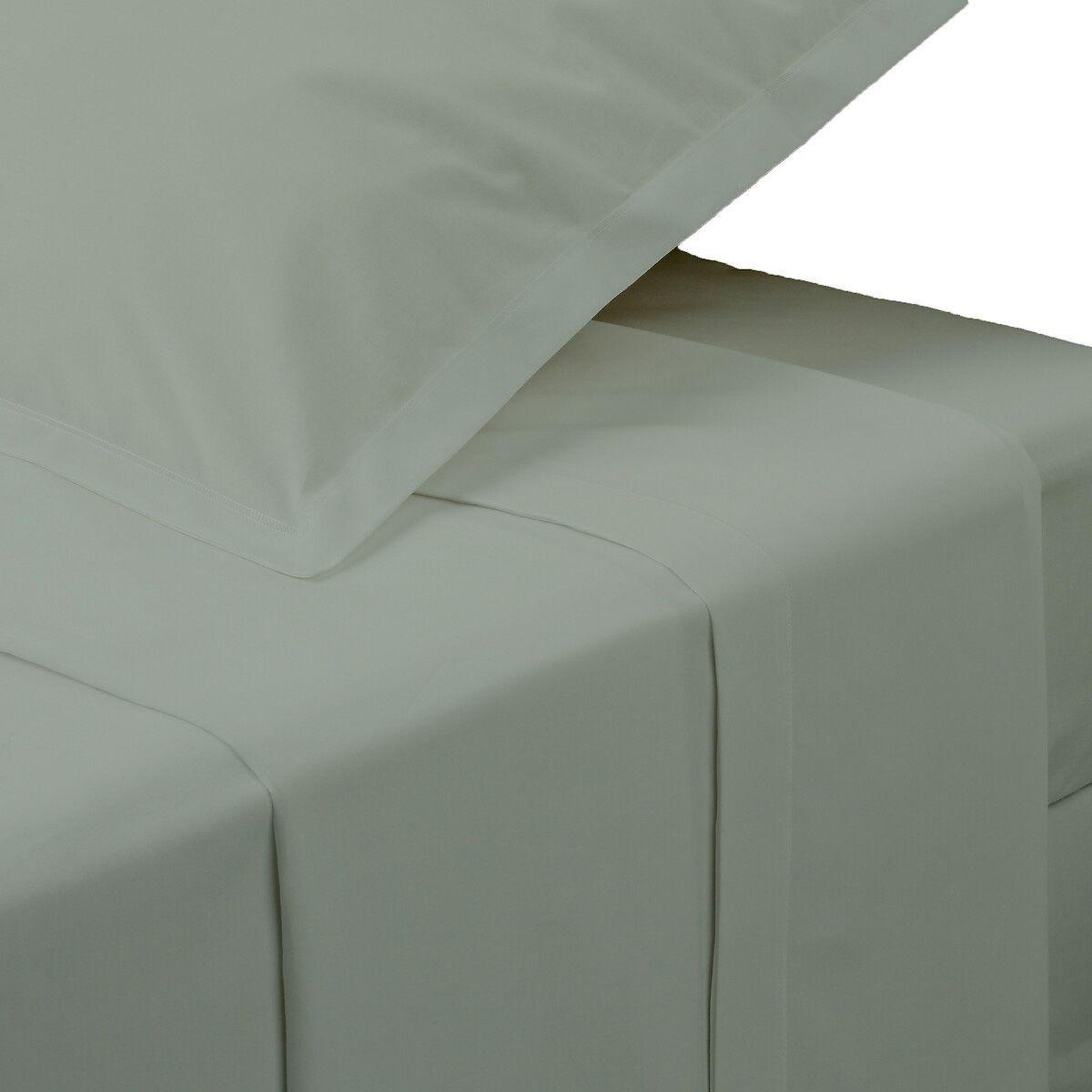 ATMOSPHERA Drap plat 1 personne  percale  180x290cm vert tilleul