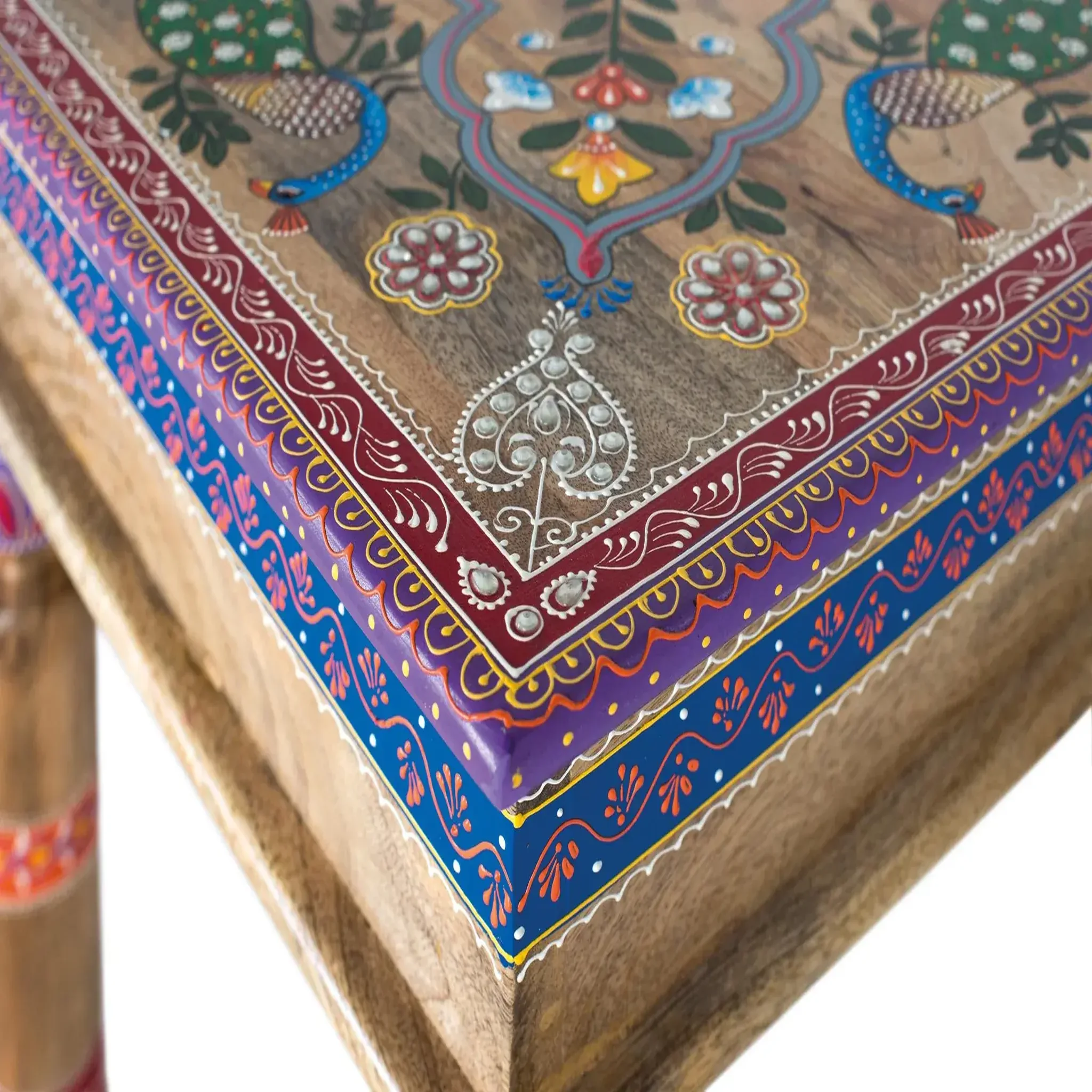 Voir la diapositive 5 : GINER Y COLOMER SL Table basse en bois de manguier 46 cm style artisanal ethnique