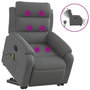 Voir la diapositive 2 : VIDAXL Fauteuil inclinable de massage electrique Gris fonce Tissu