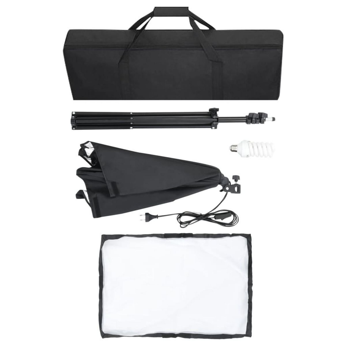 VIDAXL Lampes de studio professionnelles 2 pcs 40x60 cm Acier Noir