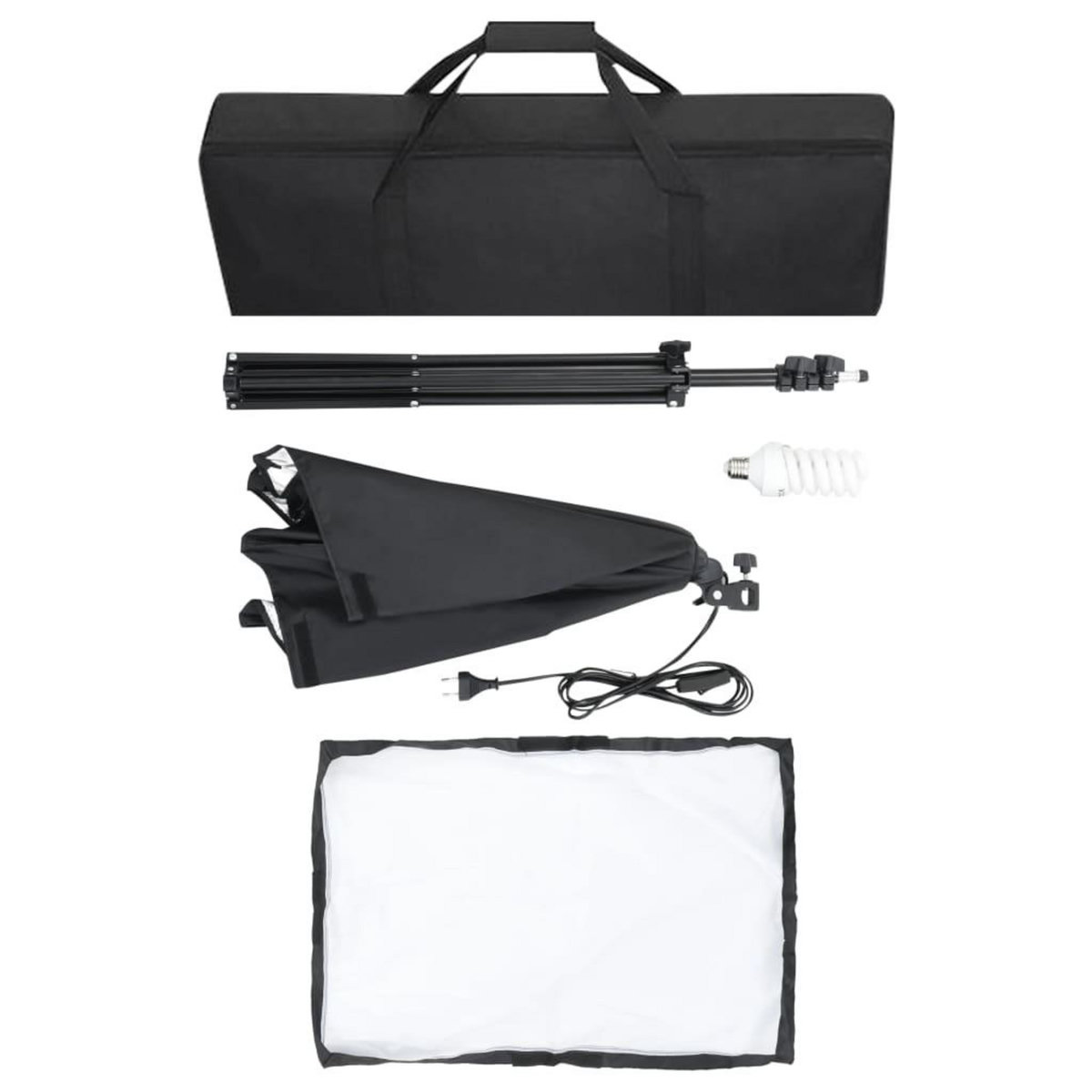 VIDAXL Lampes de studio professionnelles 2 pcs 40x60 cm Acier Noir