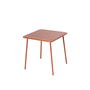 Voir la diapositive 1 : CONCEPT USINE Table carrée 4 places 70x70cm terracotta BERGAME