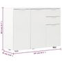 Voir la diapositive 6 : VIDAXL Buffet Blanc brillant 107x35x80,5 cm