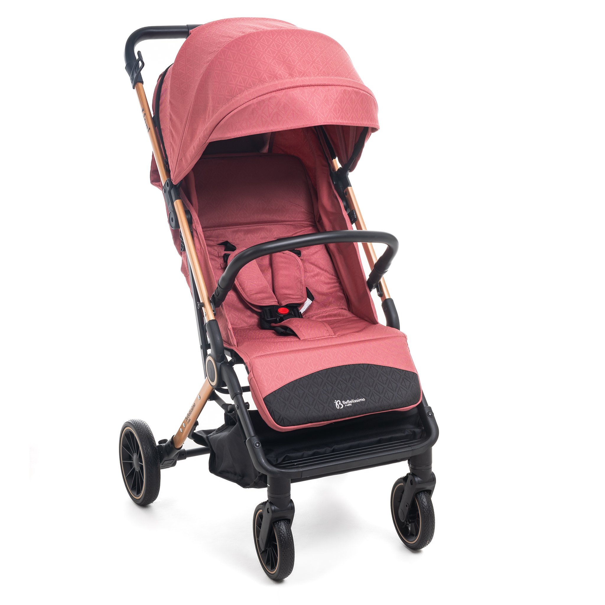 Voir la diapositive 2 : BEBELISSIMO Poussette Bébé Canne Ultra Compacte – Légère – Pliage à Une Main – Guidon Valise – Lioni - bordeaux