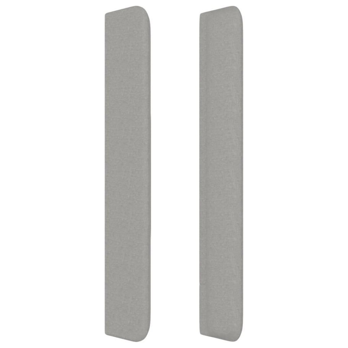 VIDAXL Tete de lit avec oreilles Gris clair 93x16x118/128 cm Tissu