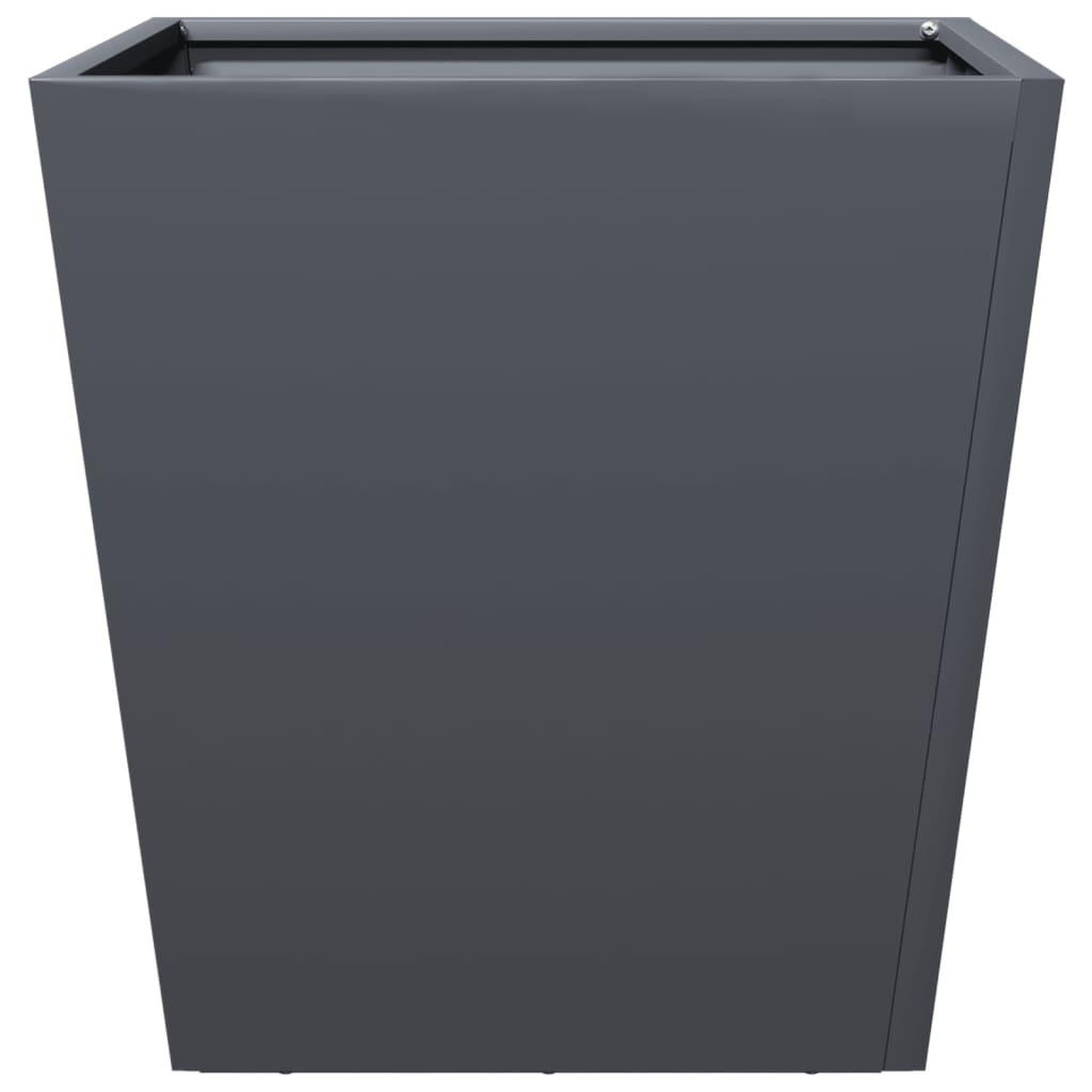 Voir la diapositive 4 : VIDAXL Jardiniere anthracite 40x40x40 cm acier