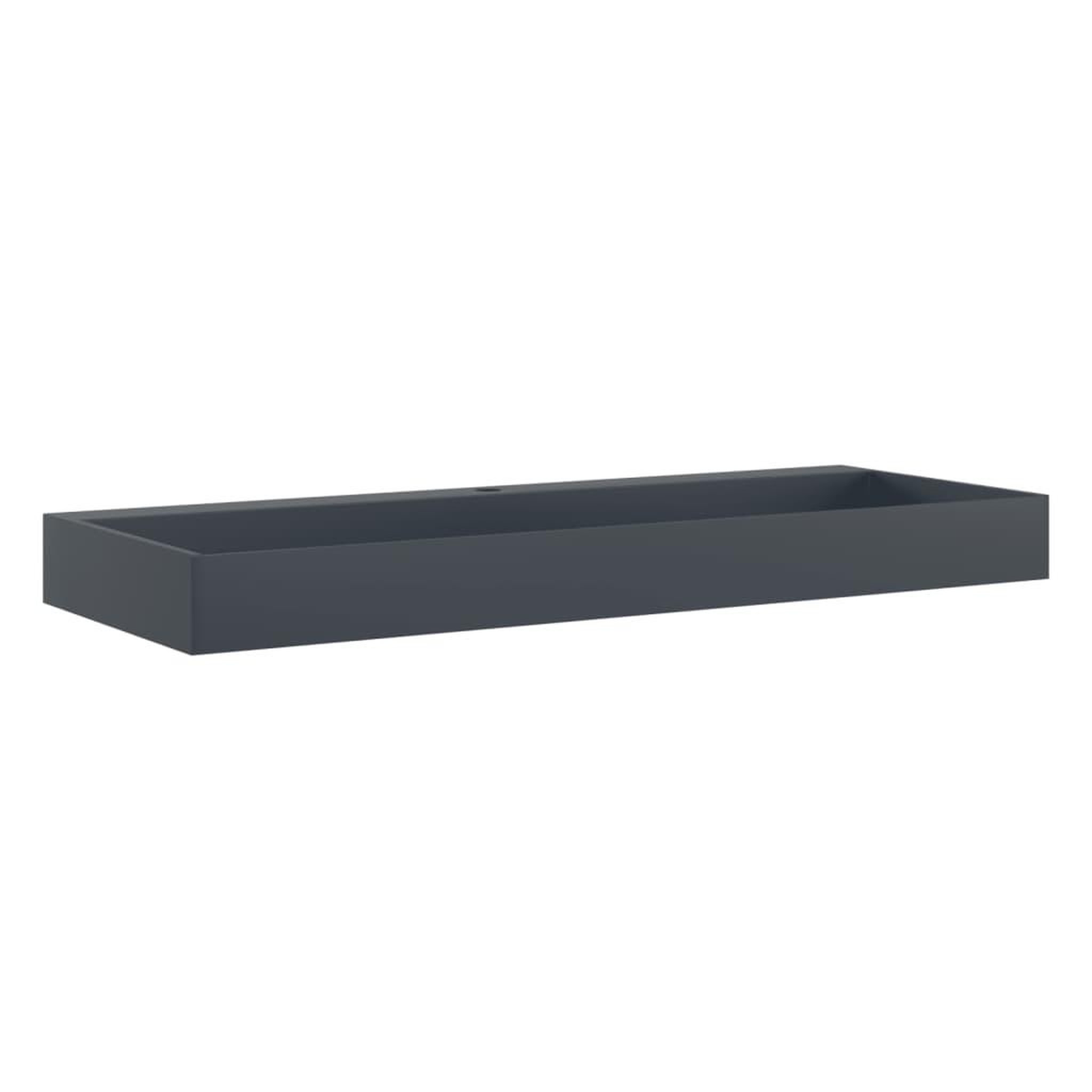 Voir la diapositive 2 : VIDAXL Vasque 120x46x11 cm fonte minerale/marbre anthracite