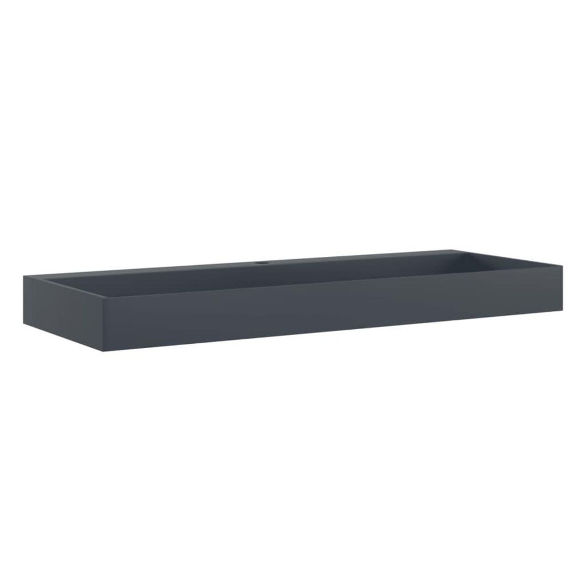 VIDAXL Vasque 120x46x11 cm fonte minerale/marbre anthracite