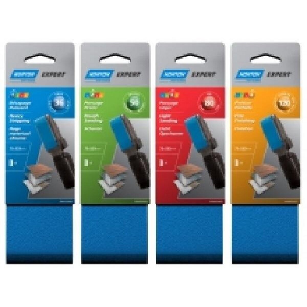 Norton 2 bandes corindon Expert 75 x 457 mm (grain 80)