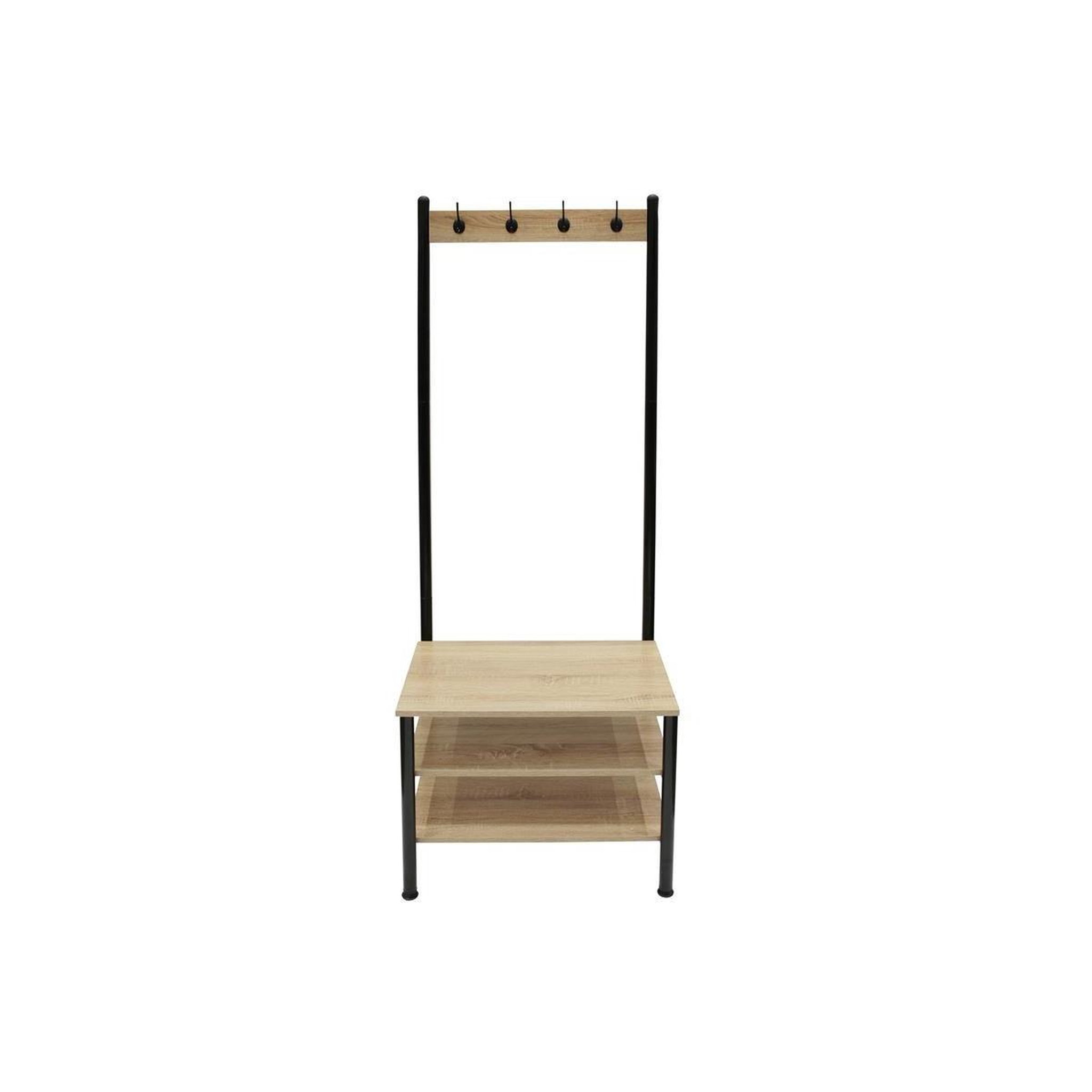 Voir la diapositive 1 : The Home Deco Factory Porte-manteau déco  bois & métal  175cm naturel