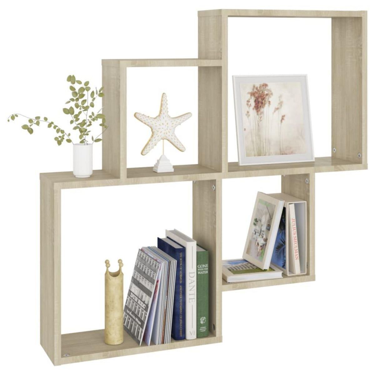VIDAXL Etagere murale cube Chene sonoma 80x15x78,5cm Bois d'ingenierie