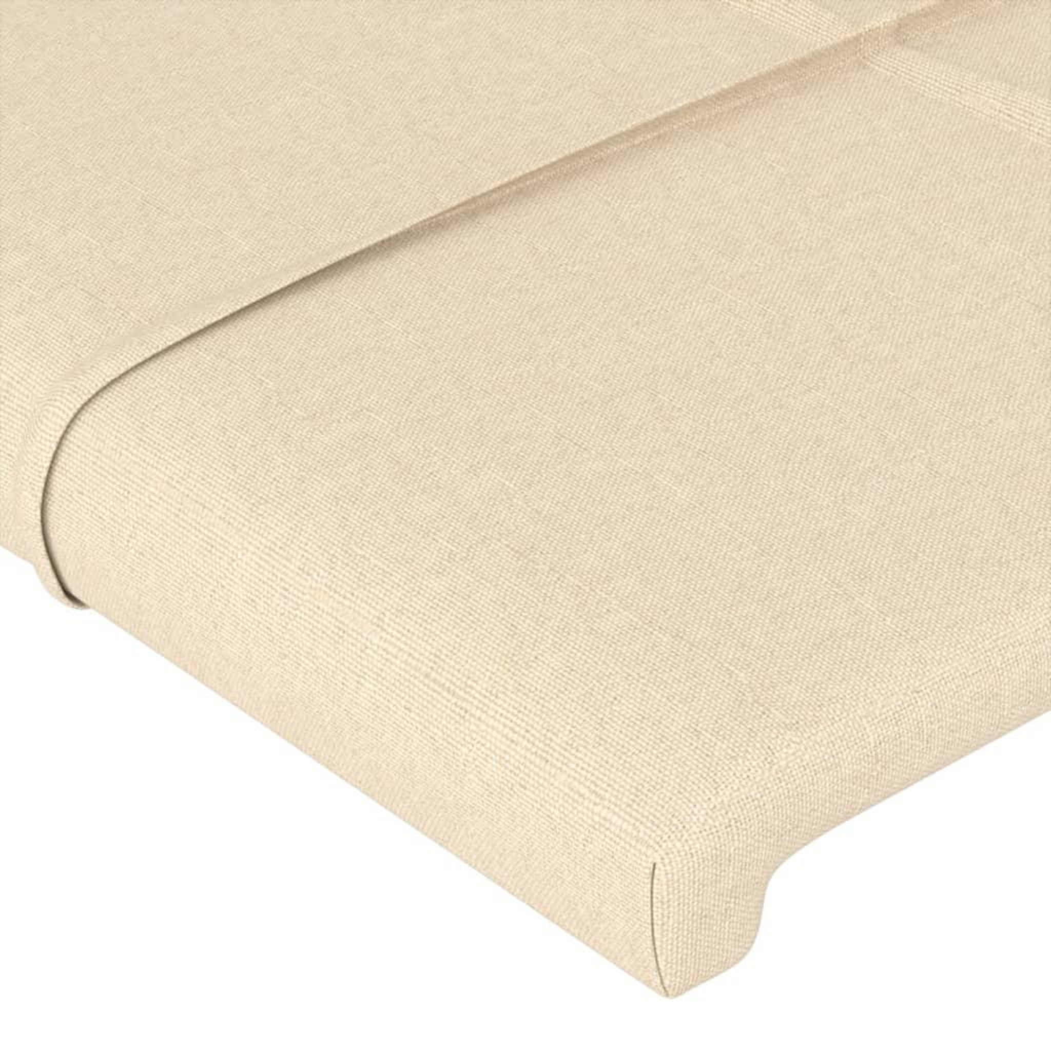 Voir la diapositive 5 : VIDAXL Tete de lit a LED Creme 147x16x78/88 cm Tissu