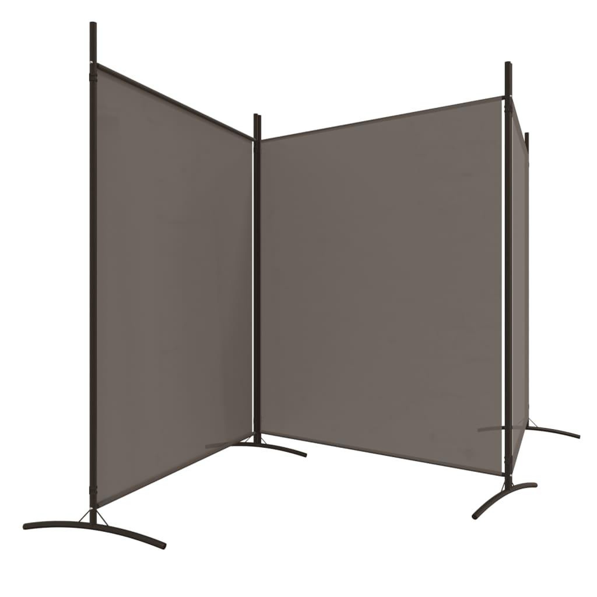 Voir la diapositive 5 : VIDAXL Cloison de separation 3 panneaux Anthracite 525x180 cm Tissu