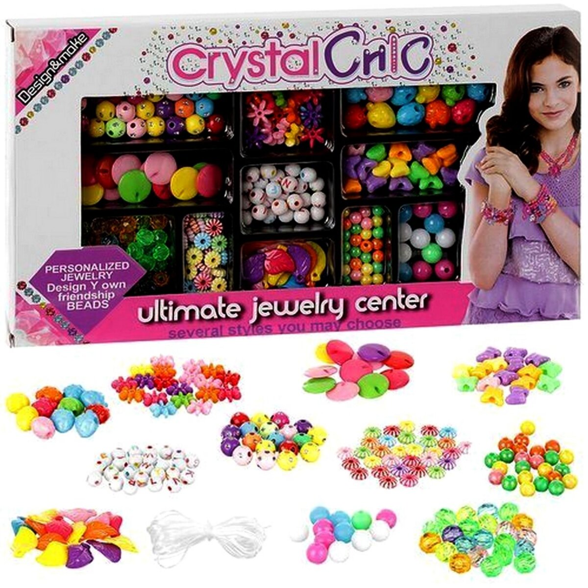 200 Perles multicolores bracelet bijou enfant jouet fille
