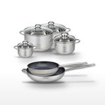 ELO Lot Poêles 28/32 cm & 4 Faitouts Elo Profi Therm Platinum