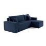 Voir la diapositive 4 : BEST MOBILIER Cezanne - canapé d'angle réversible - 4 places - convertible avec coffre - en velours côtelé