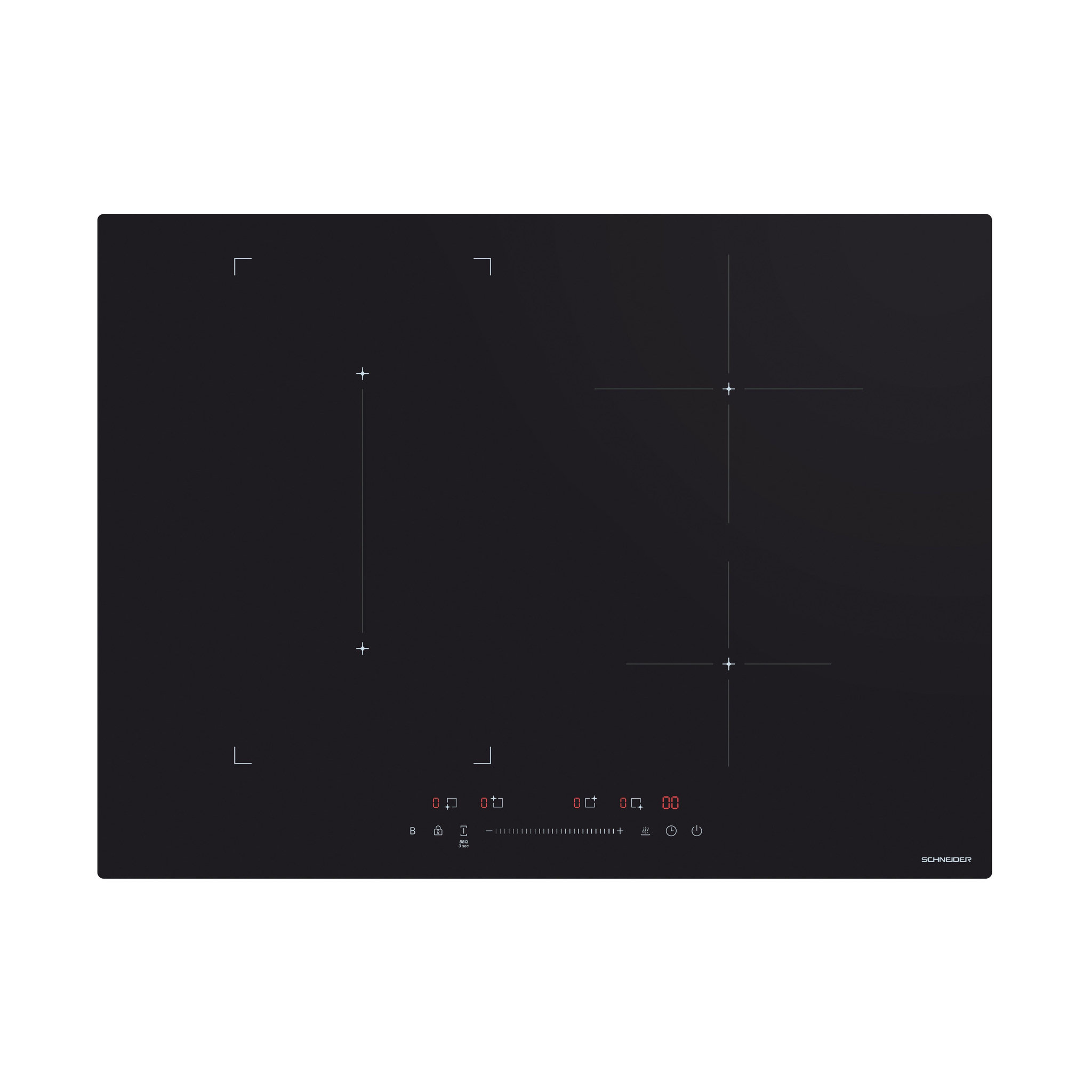 SCHNEIDER Table induction 4 feux Noir - SCTI741N3S
