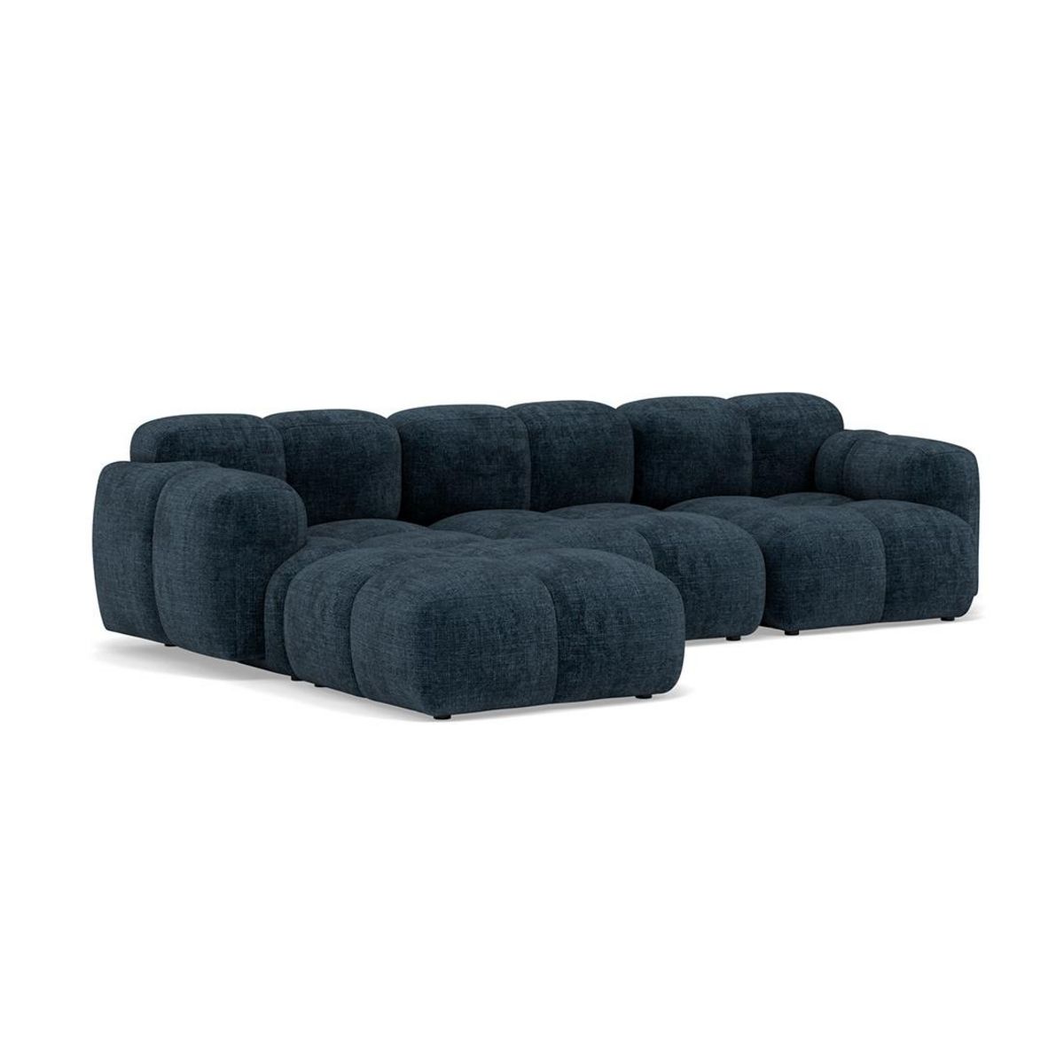 LISA DESIGN Grace - canapé modulable d'angle réversible 4 places en velours texturé