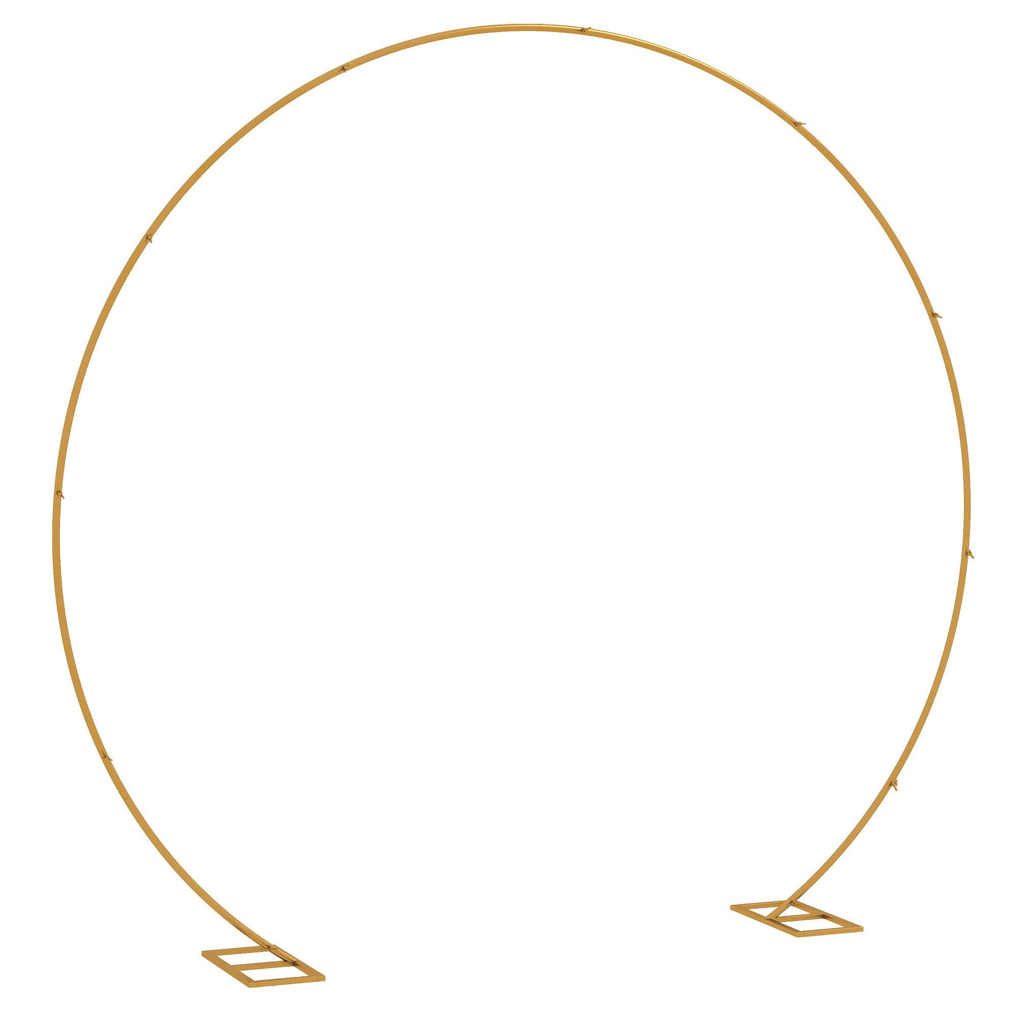 OUTSUNNY Arche décorative - arche de mariage - arche de ballon - dim. 280L x 60l x 258H cm - acier doré