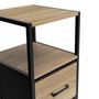 Voir la diapositive 5 : ID MARKET Lot de 2 tables de chevet UTAH 1 tiroir et 1 niche